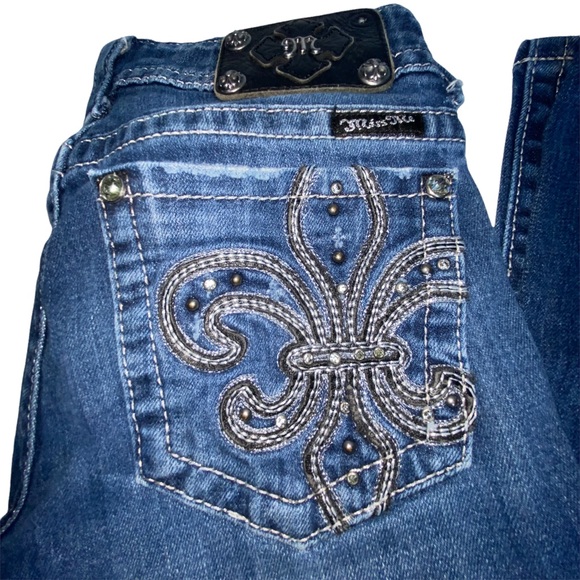 Miss Me Denim - Miss Me jeans 28 fleur de lis bootcut rhinestones bling studs